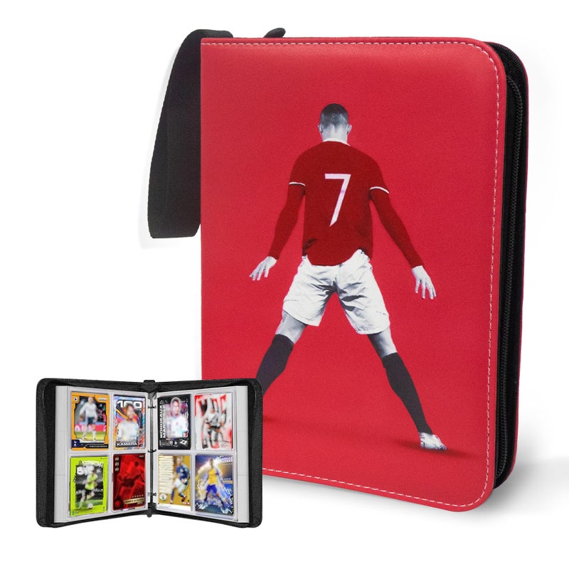 WTVIDAS Soccer Card Binder 400 Pockets for Soccer Trading Cards Collectors Portable Waterproof Card Storage Book with Removable Clear Sleeves Compatible with Soccer Cards 2025-26 - Image 1